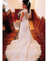 Elegant Tulle Jewel Lace Appliques Mermaid Wedding Dress Sheer Back Bridal Gowns Court Train